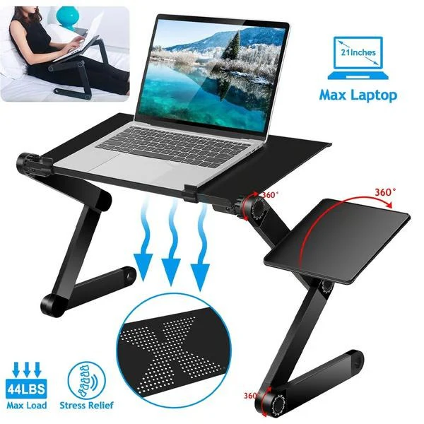 Laptop Stand with Mouse Plate and Ventilation Holes