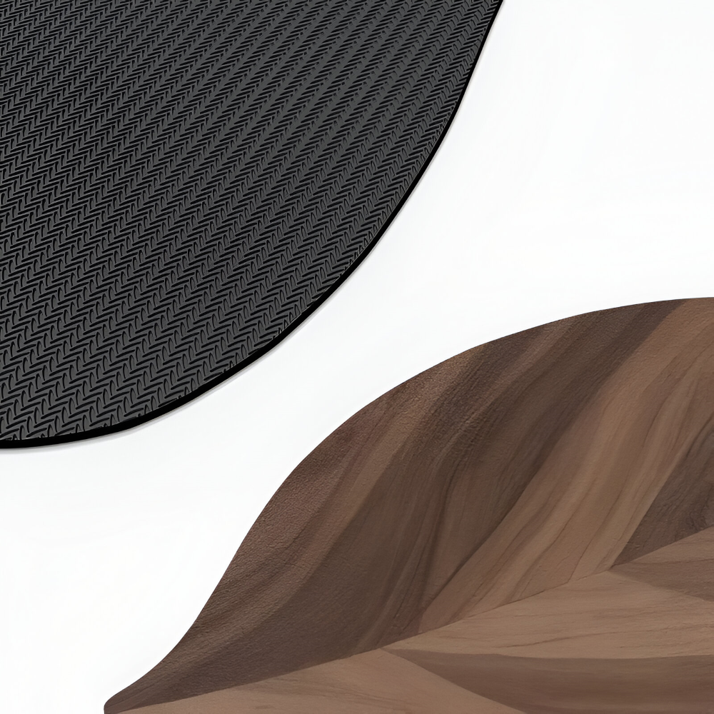 Leaf-Shaped Bath Mat with Anti-Slip Bottom and Quick-Absorbing Surface