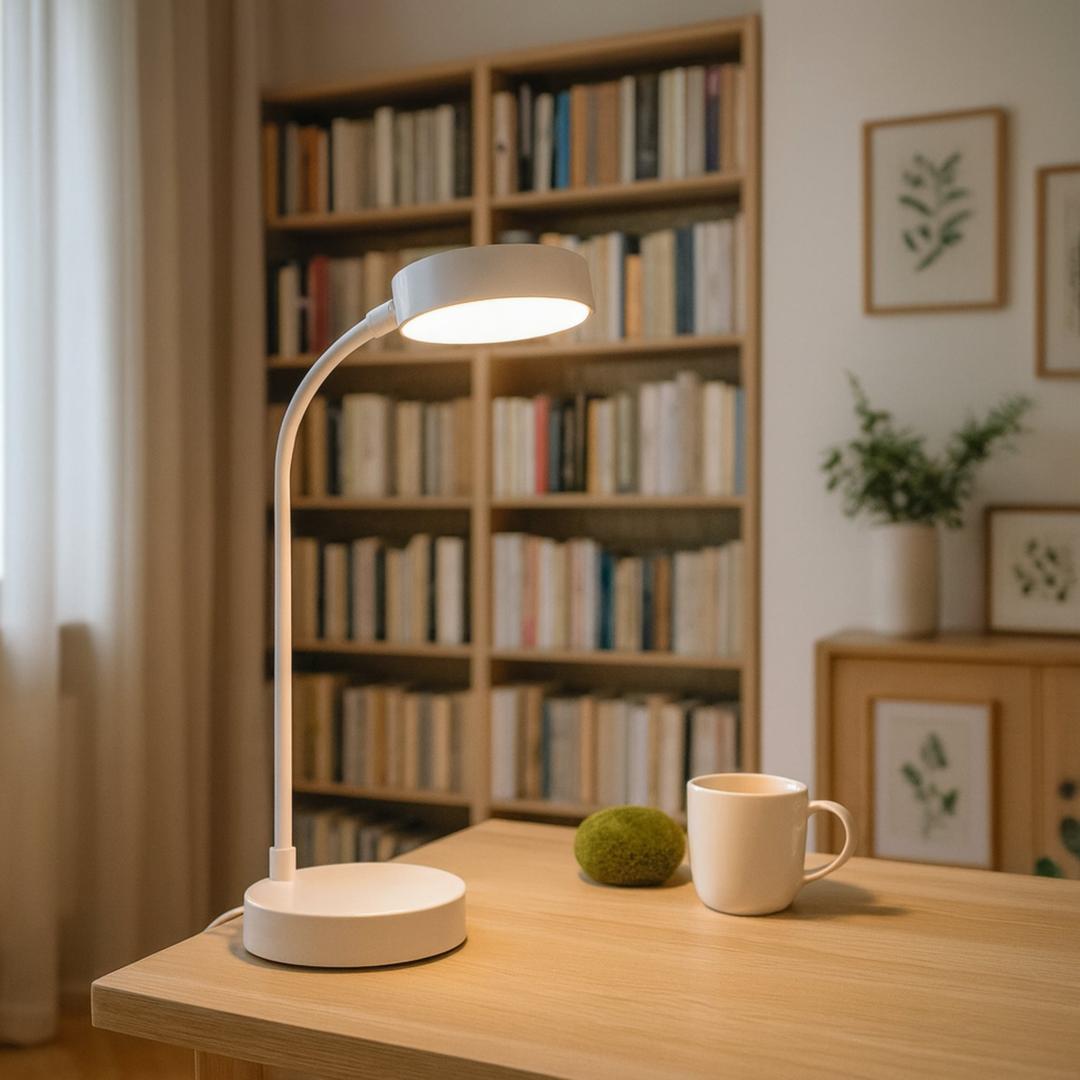 LED Desk Lamp Minimalist with Flexible Gooseneck and Dimmable Light