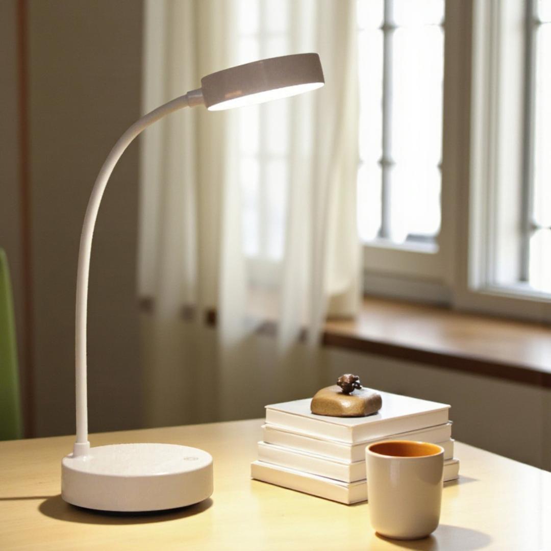 LED Desk Lamp Minimalist with Flexible Gooseneck and Dimmable Light