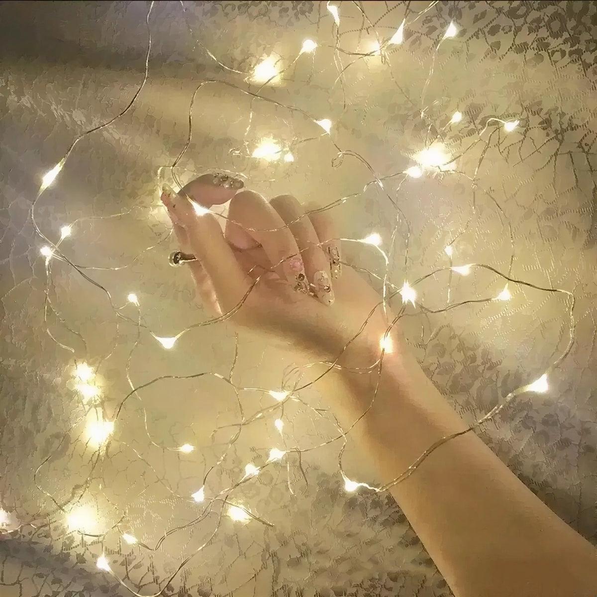 LED Fairy String Lights Battery Operated with Flexible Wire and Multiple Light Modes
