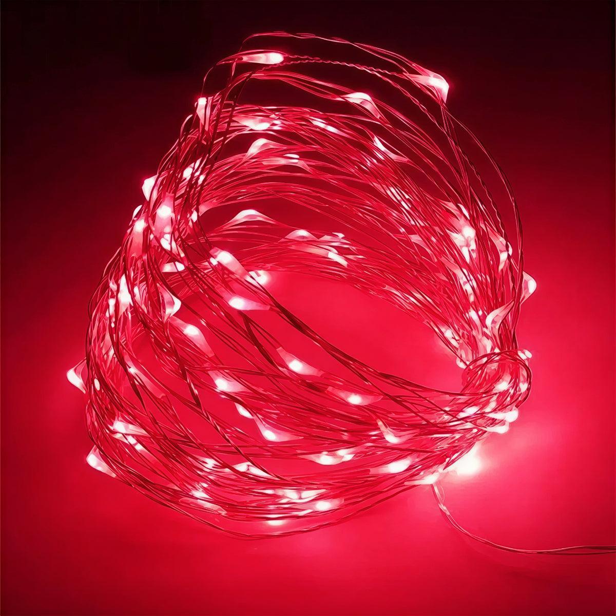 LED Fairy String Lights Battery Operated with Flexible Wire and Multiple Light Modes