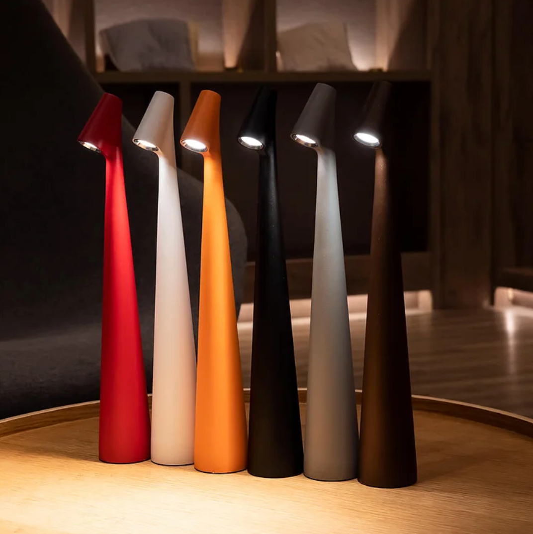 LED Table Lamp Minimalist Dimmable Wireless Rechargeable with Adjustable Light