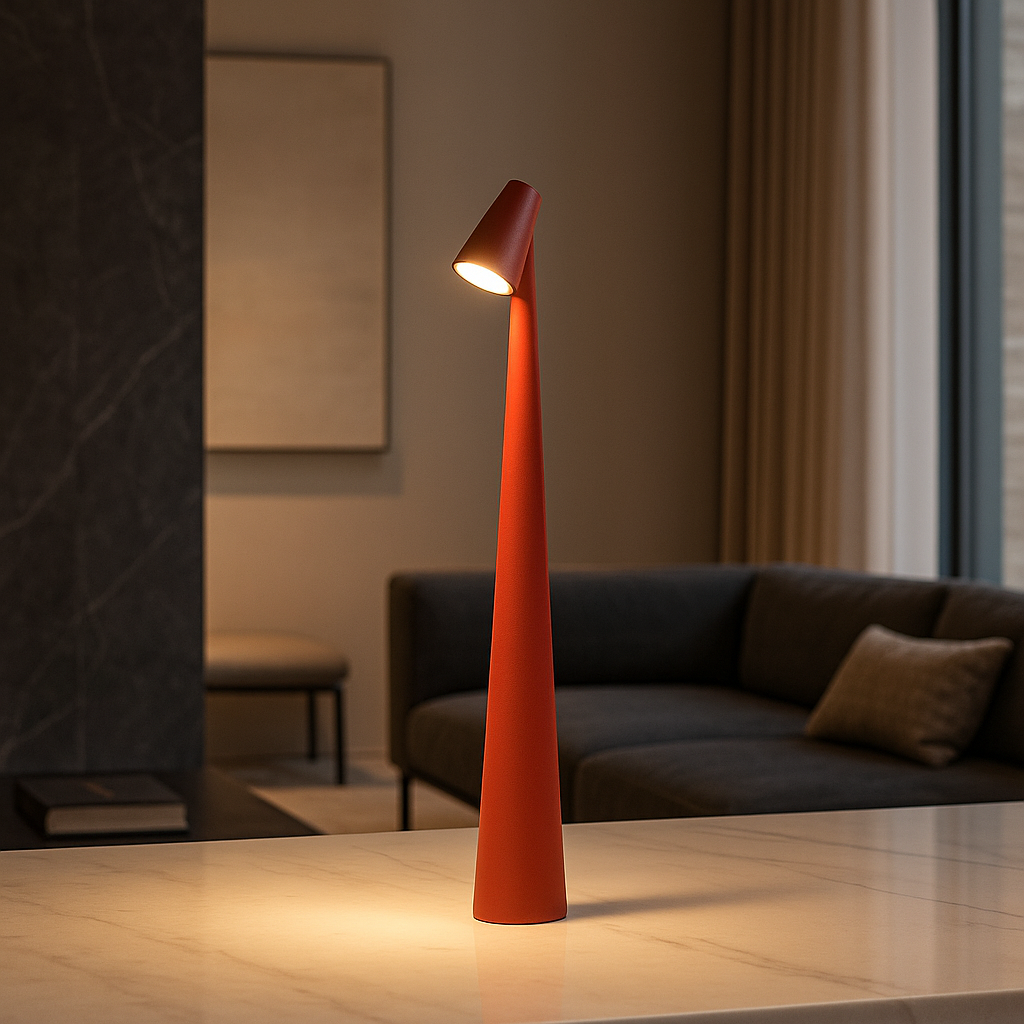 LED Table Lamp Minimalist Dimmable Wireless Rechargeable with Adjustable Light