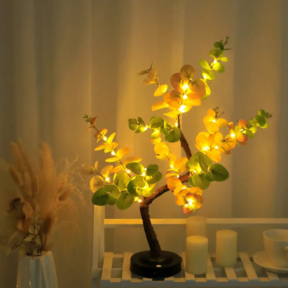 LED Tree Table Lamp with Flexible Branches