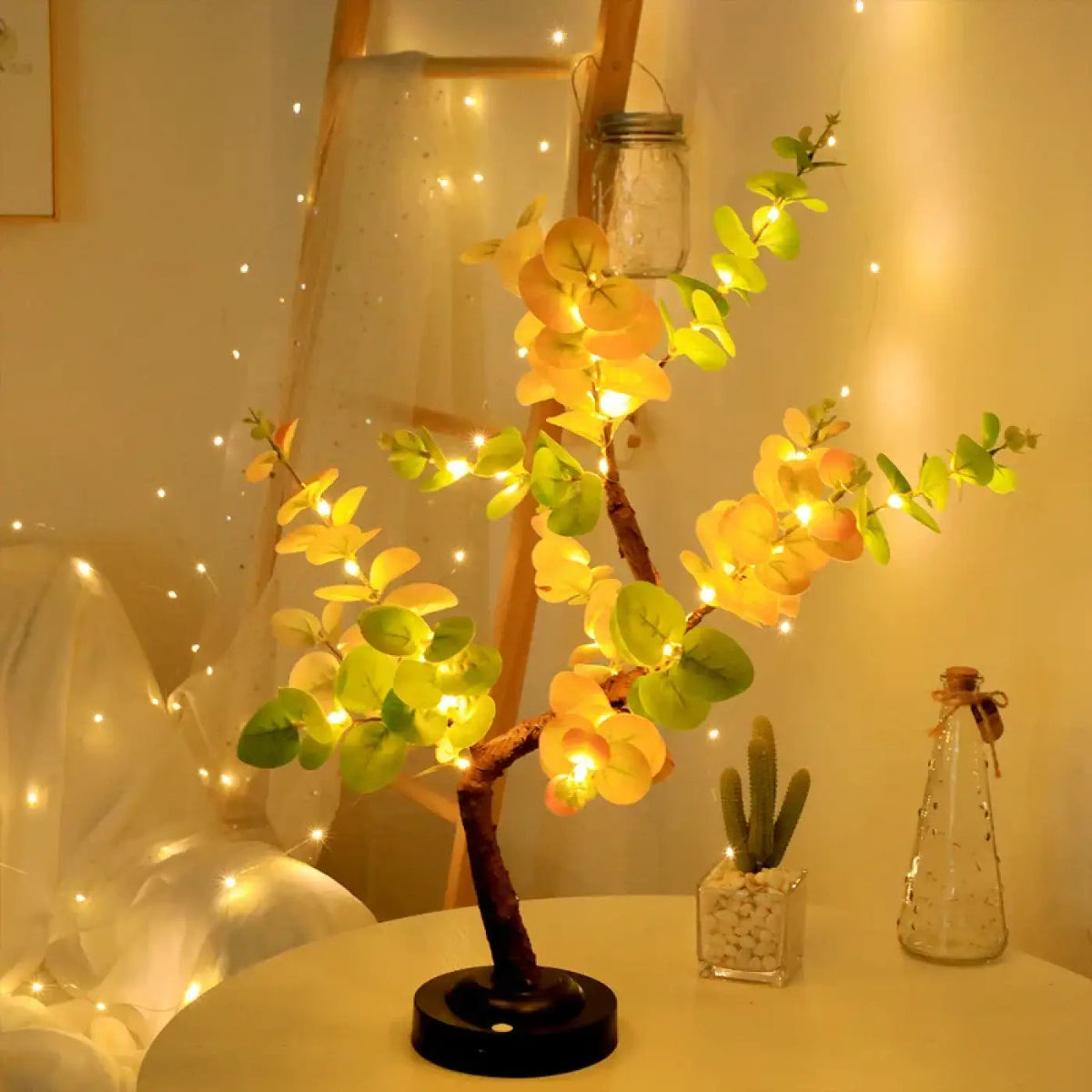 LED Tree Table Lamp with Flexible Branches