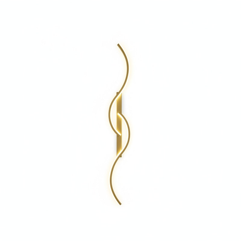 LED Wall Lamp Modern Minimalist with Curved Wave Design