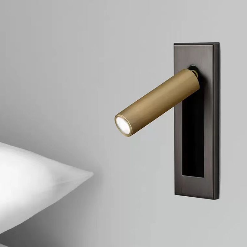 LED Wall Reading Lamp Modern Minimalist with Adjustable Spotlight and Hardwired Install