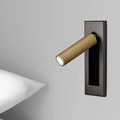 LED Wall Reading Lamp Modern Minimalist with Adjustable Spotlight and Hardwired Install