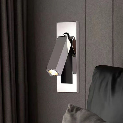 LED Wall Reading Lamp Modern Minimalist with Adjustable Spotlight and Hardwired Install