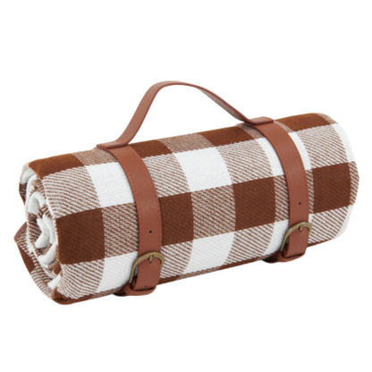 Lightweight Waterproof Picnic Mat with Carry Handle and Buckle Straps