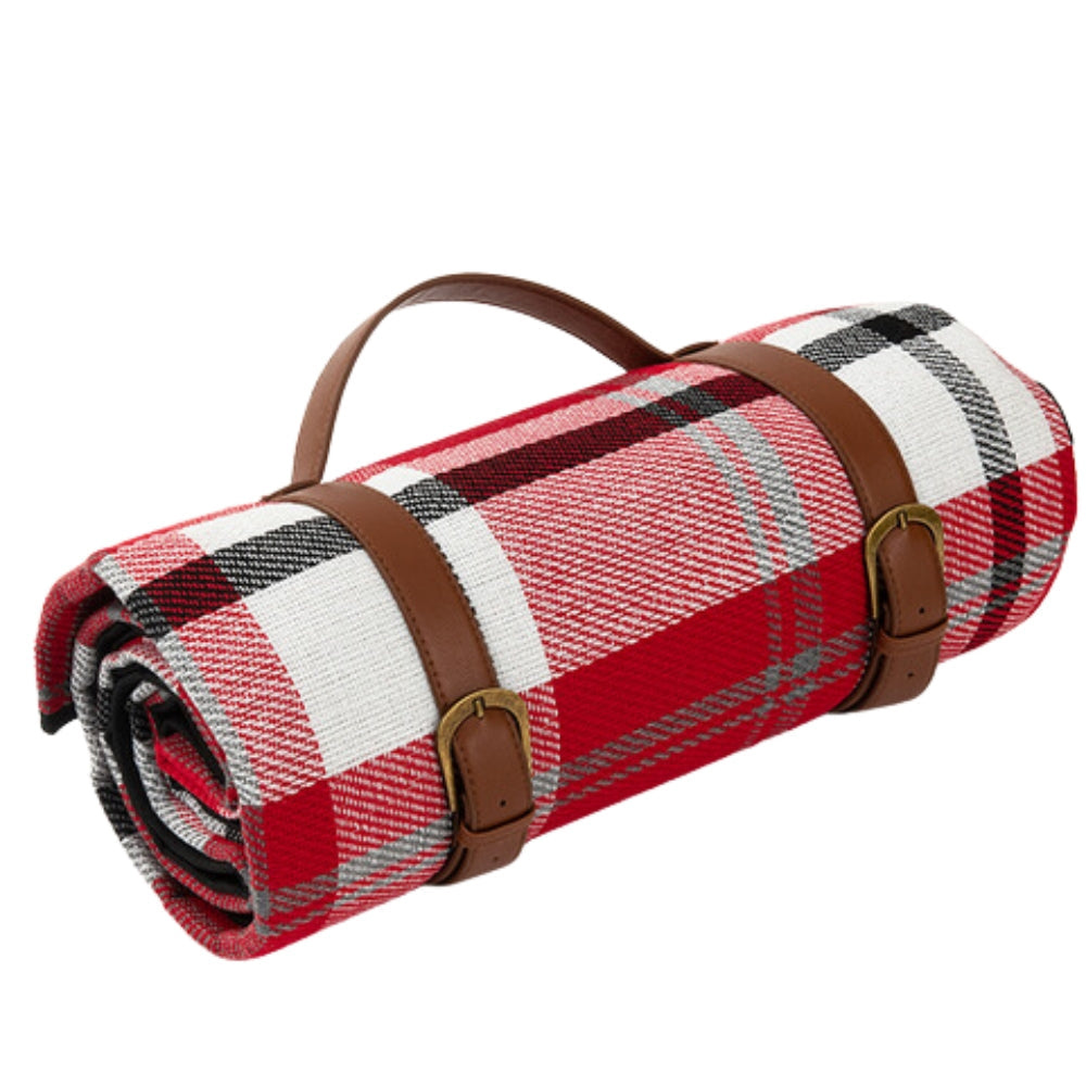 Lightweight Waterproof Picnic Mat with Carry Handle and Buckle Straps