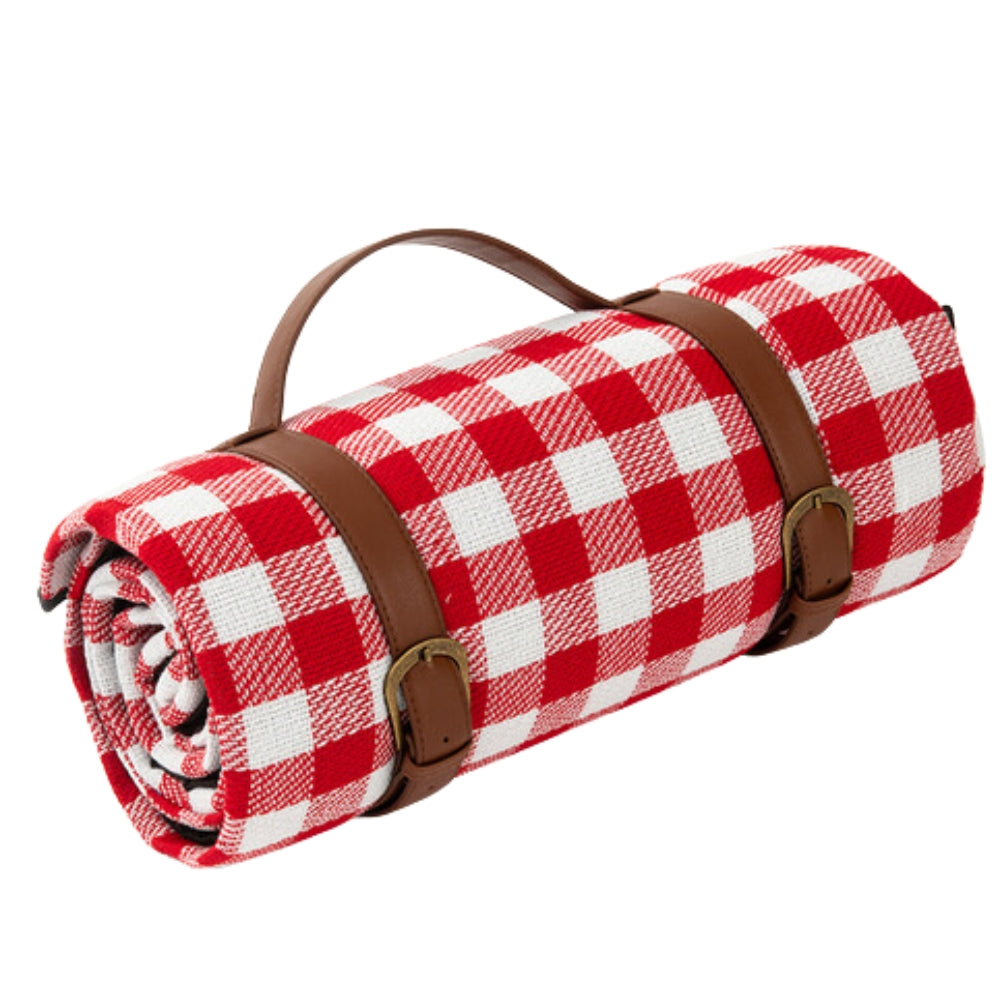 Lightweight Waterproof Picnic Mat with Carry Handle and Buckle Straps