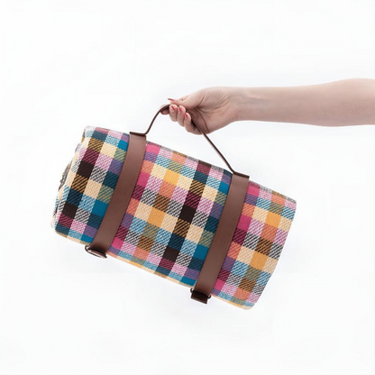 Lightweight Waterproof Picnic Mat with Carry Handle and Buckle Straps