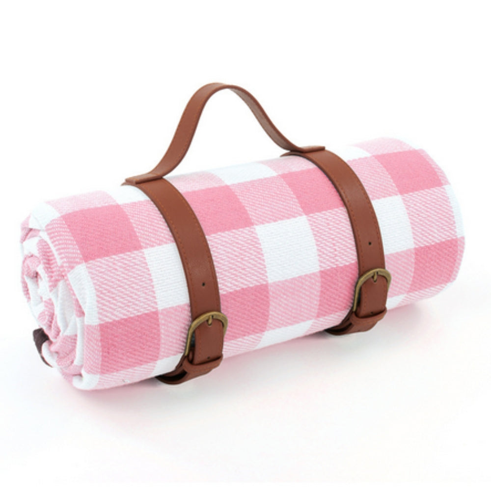 Lightweight Waterproof Picnic Mat with Carry Handle and Buckle Straps