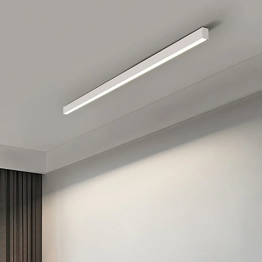 Linear LED Ceiling Light Minimalist Flush Mount with Tri-Colour and Dual Installation