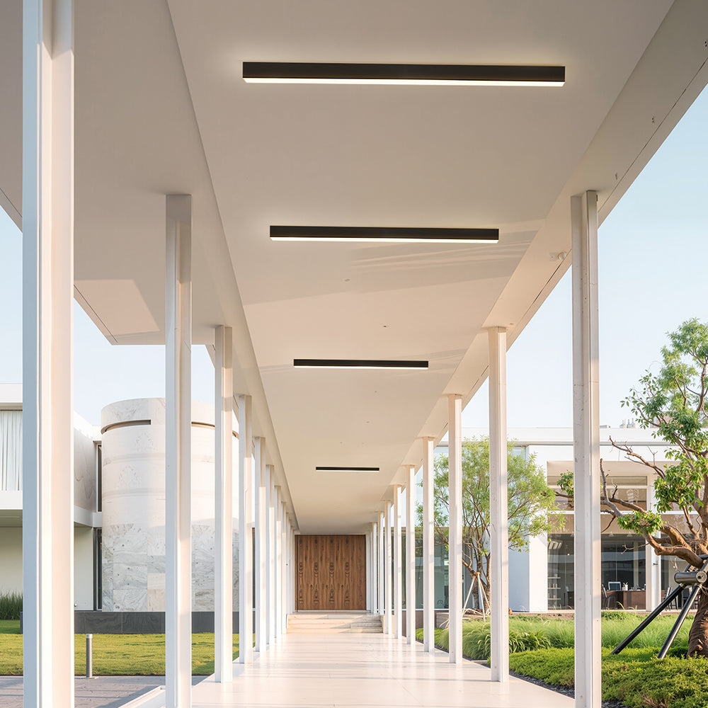 Linear LED Ceiling Light Minimalist Flush Mount with Tri-Colour and Dual Installation
