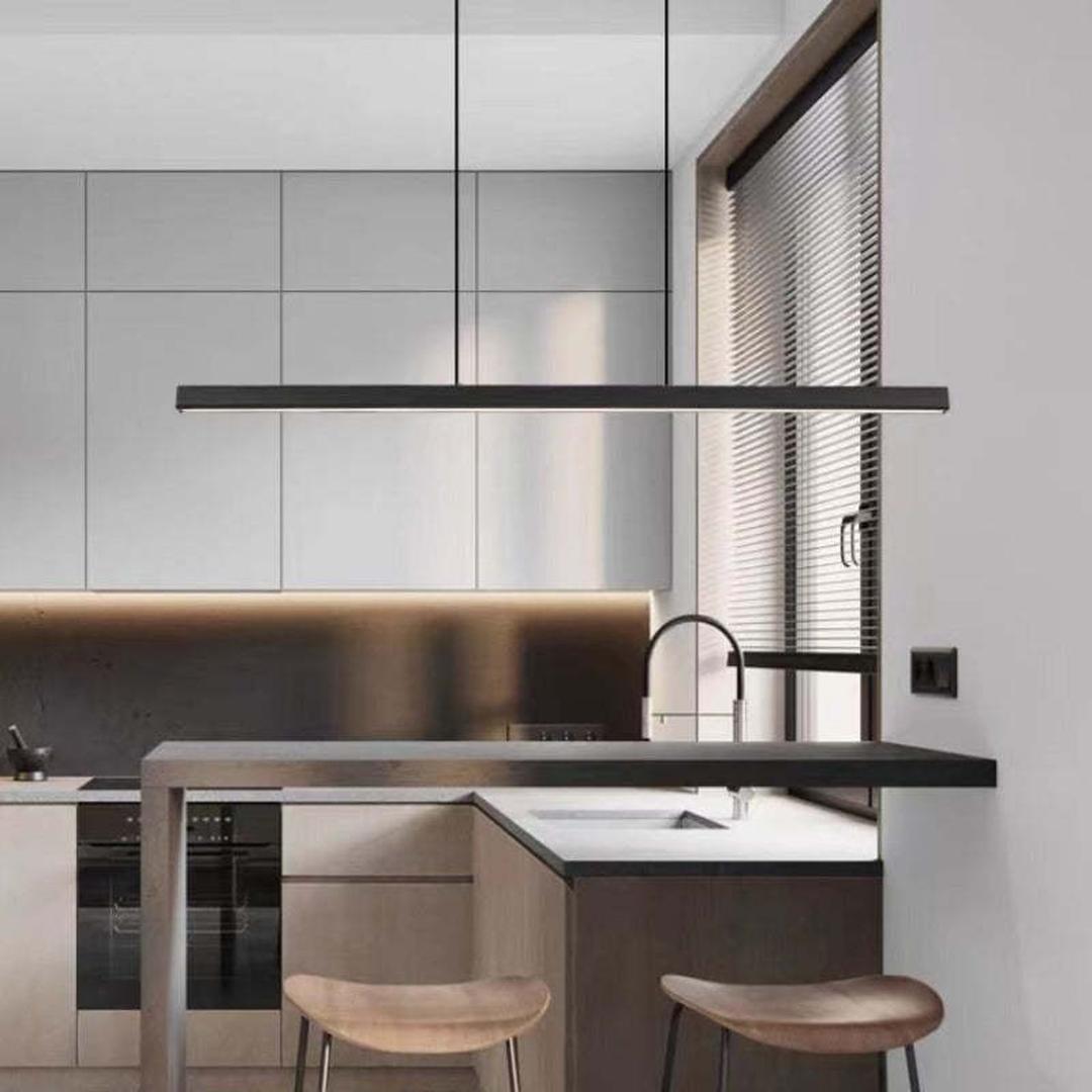 Linear LED Pendant Lamp Minimalist with Integrated LED and Adjustable Length