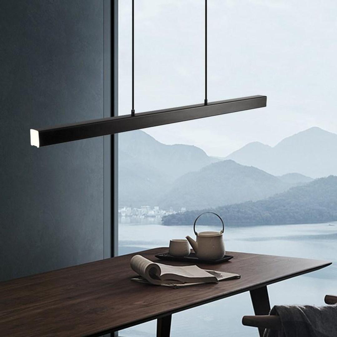 Linear LED Pendant Lamp Minimalist with Integrated LED and Adjustable Length