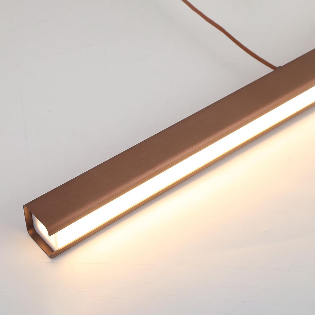 Linear LED Pendant Lamp Minimalist with Integrated LED and Adjustable Length