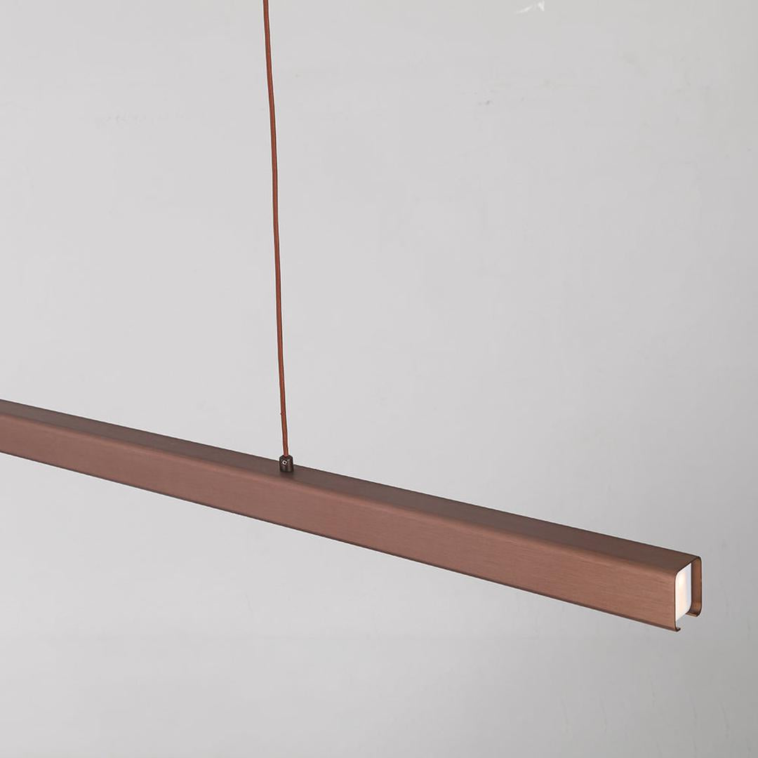 Linear LED Pendant Lamp Minimalist with Integrated LED and Adjustable Length