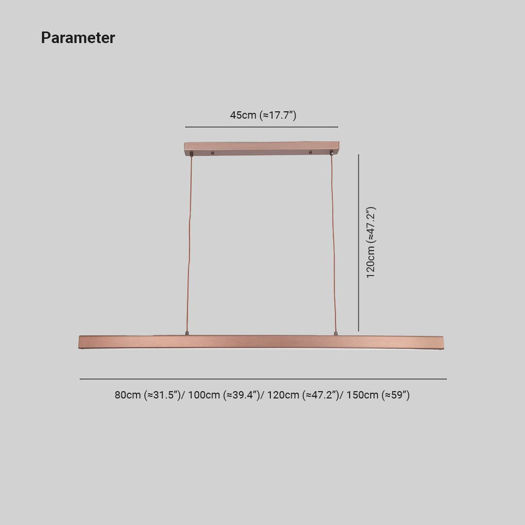 Linear LED Pendant Lamp Minimalist with Integrated LED and Adjustable Length