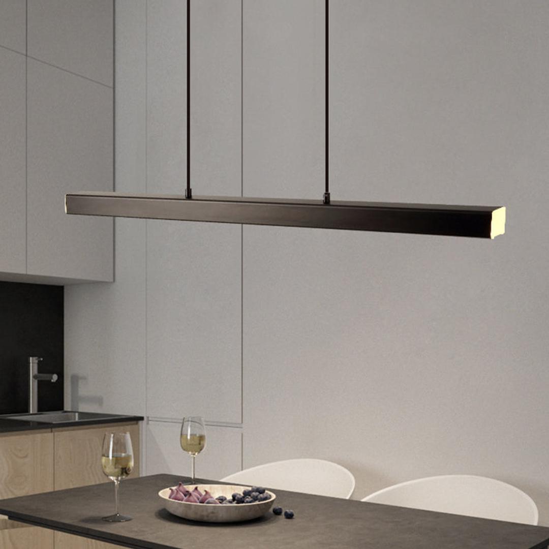 Linear LED Pendant Lamp Minimalist with Integrated LED and Adjustable Length