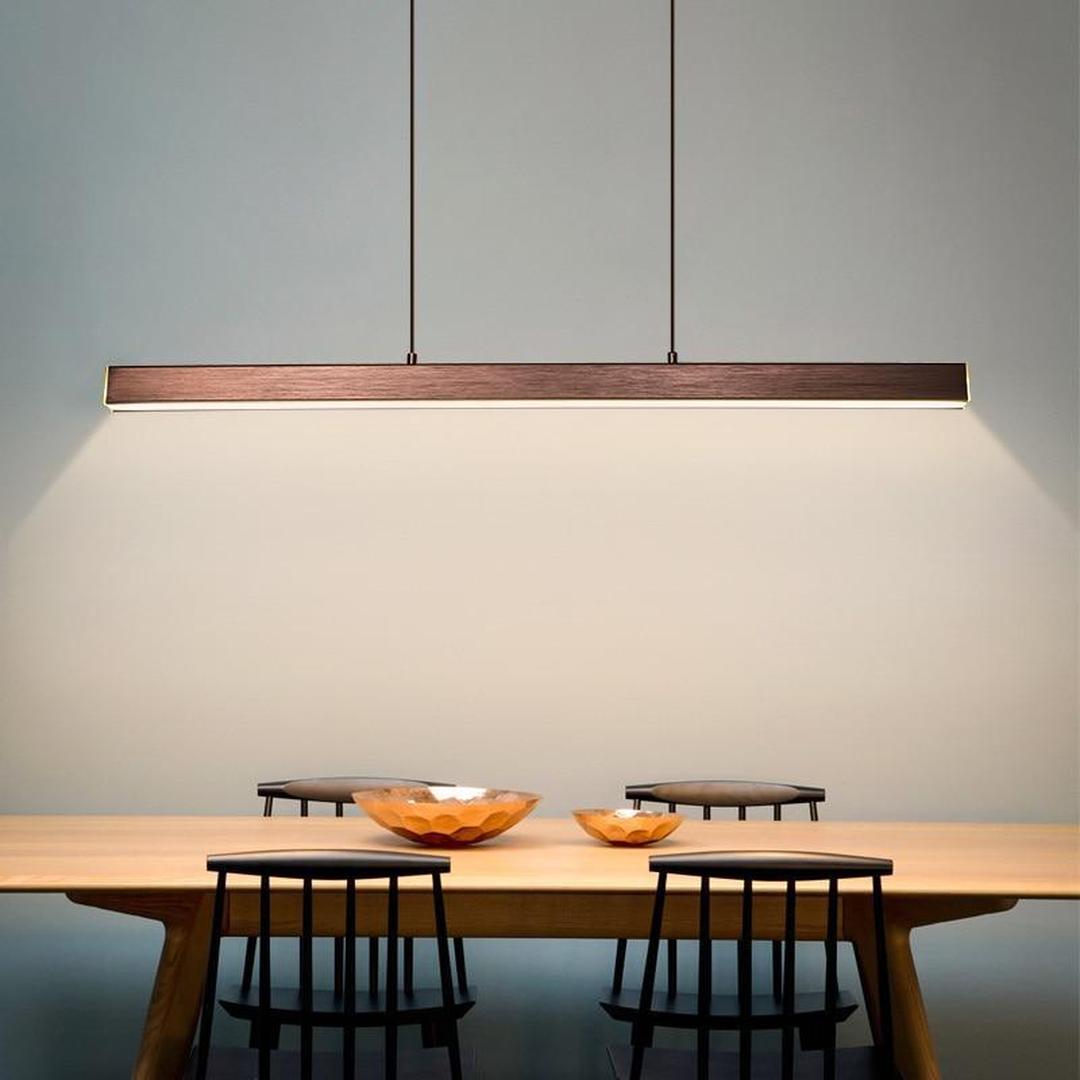 Linear LED Pendant Lamp Minimalist with Integrated LED and Adjustable Length