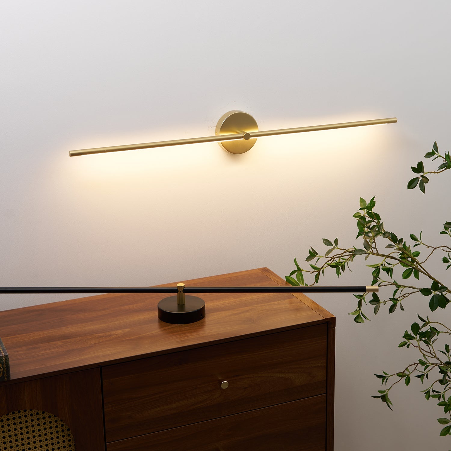 Linear LED Wall Lamp Minimalist Vanity and Picture Light with Integrated LED