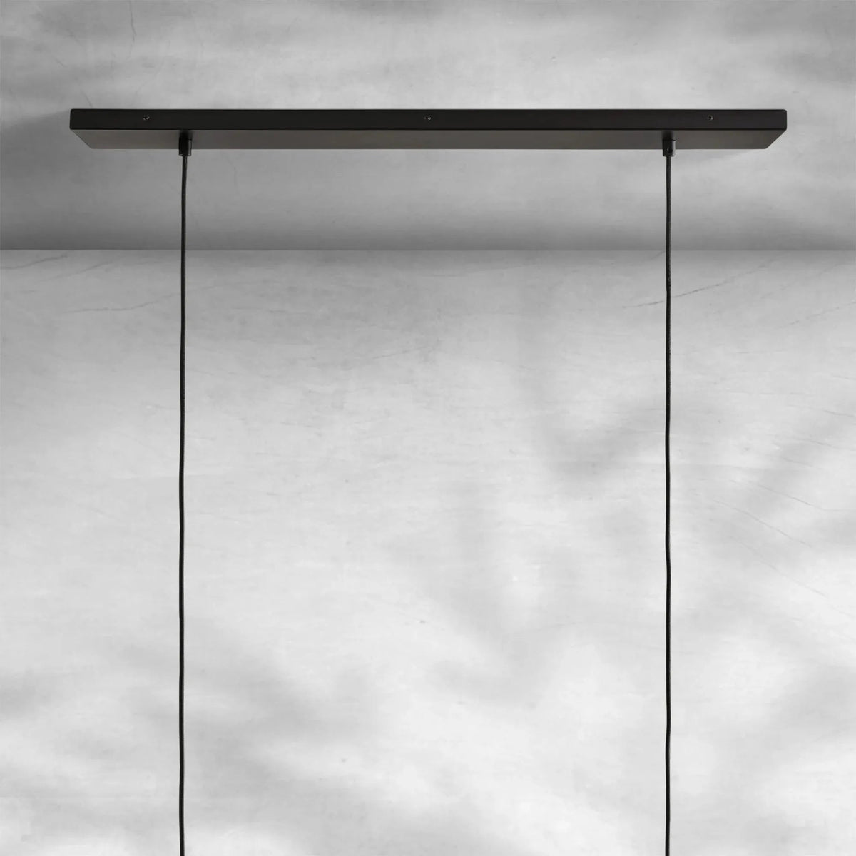 Linear Pendant Chandelier with Wood Beam and Mirrored Glass Shade