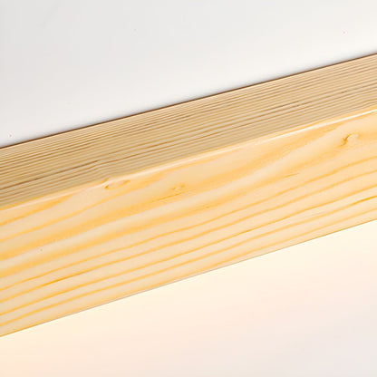 Linear Wood Wall Light Scandinavian with Dual-Mount Design and Integrated LED