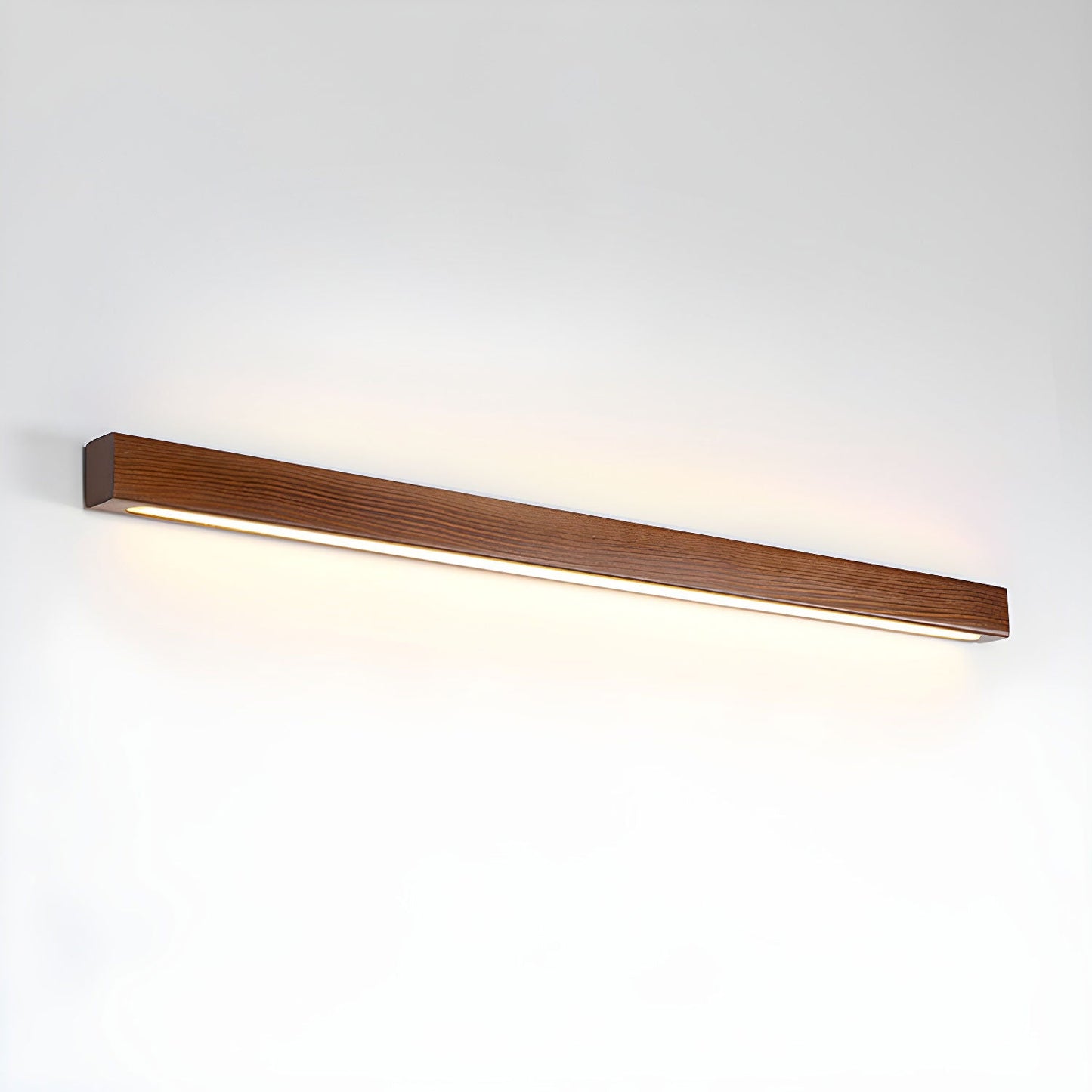 Linear Wood Wall Light Scandinavian with Dual-Mount Design and Integrated LED