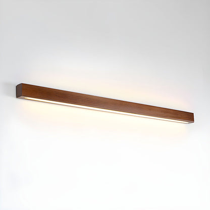 Linear Wood Wall Light Scandinavian with Dual-Mount Design and Integrated LED