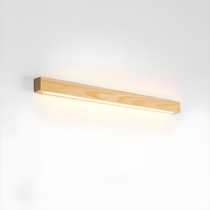 Linear Wood Wall Light Scandinavian with Dual-Mount Design and Integrated LED