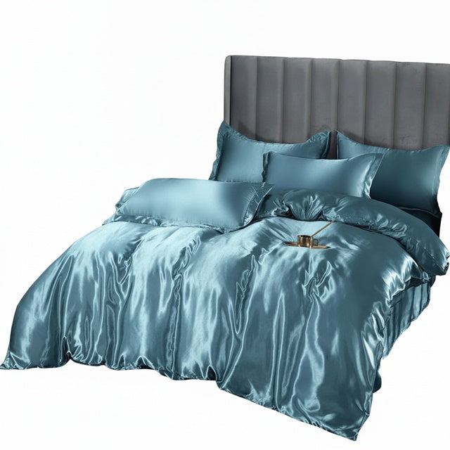 Luxury Satin Bedding Set with Duvet Cover and Pillowcases