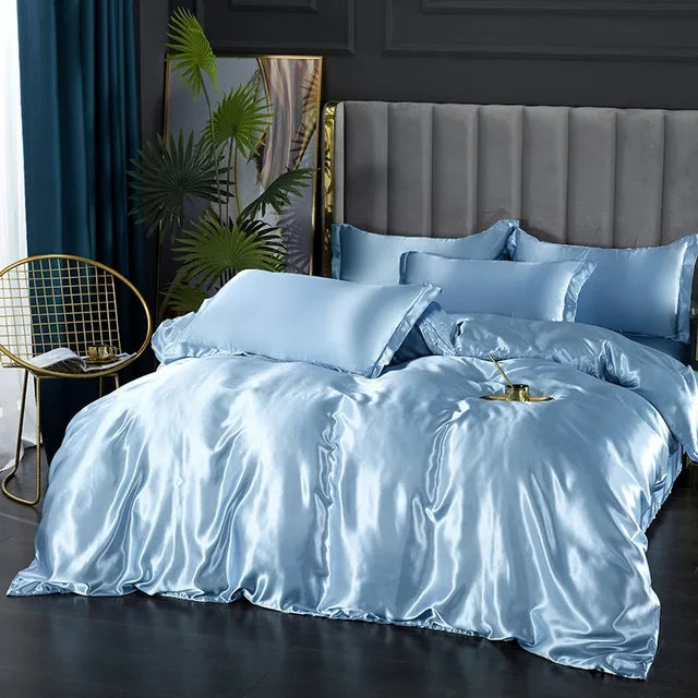 Luxury Satin Bedding Set with Duvet Cover and Pillowcases