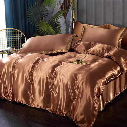 Luxury Satin Bedding Set with Duvet Cover and Pillowcases