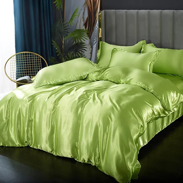 Luxury Satin Bedding Set with Duvet Cover and Pillowcases