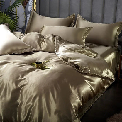 Luxury Satin Bedding Set with Duvet Cover and Pillowcases