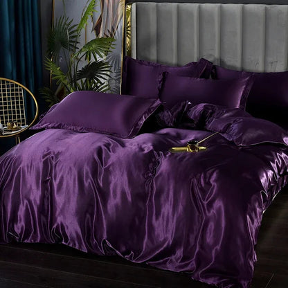 Luxury Satin Bedding Set with Duvet Cover and Pillowcases