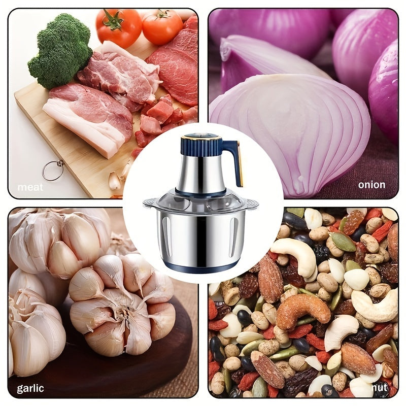 Meat Grinder and Vegetable Chopper Food Processor with Six Blades