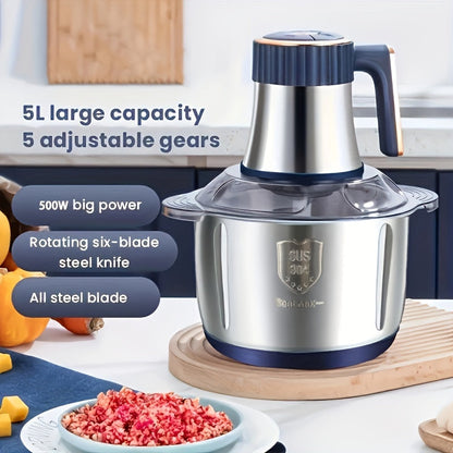 Meat Grinder and Vegetable Chopper Food Processor with Six Blades