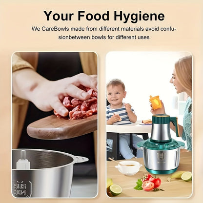 Meat Grinder and Vegetable Chopper Food Processor with Six Blades