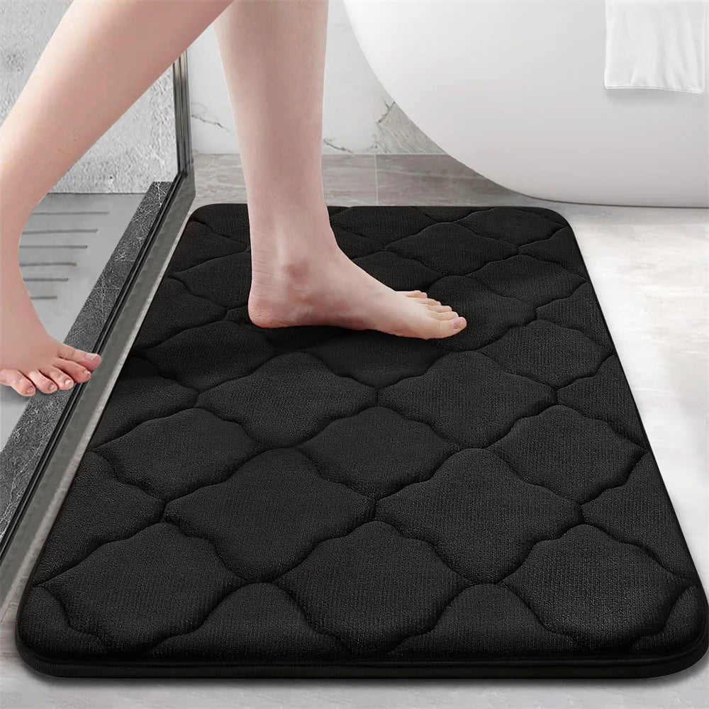 Memory Foam Bath Mat with Antislip Bottom and High Absorbency