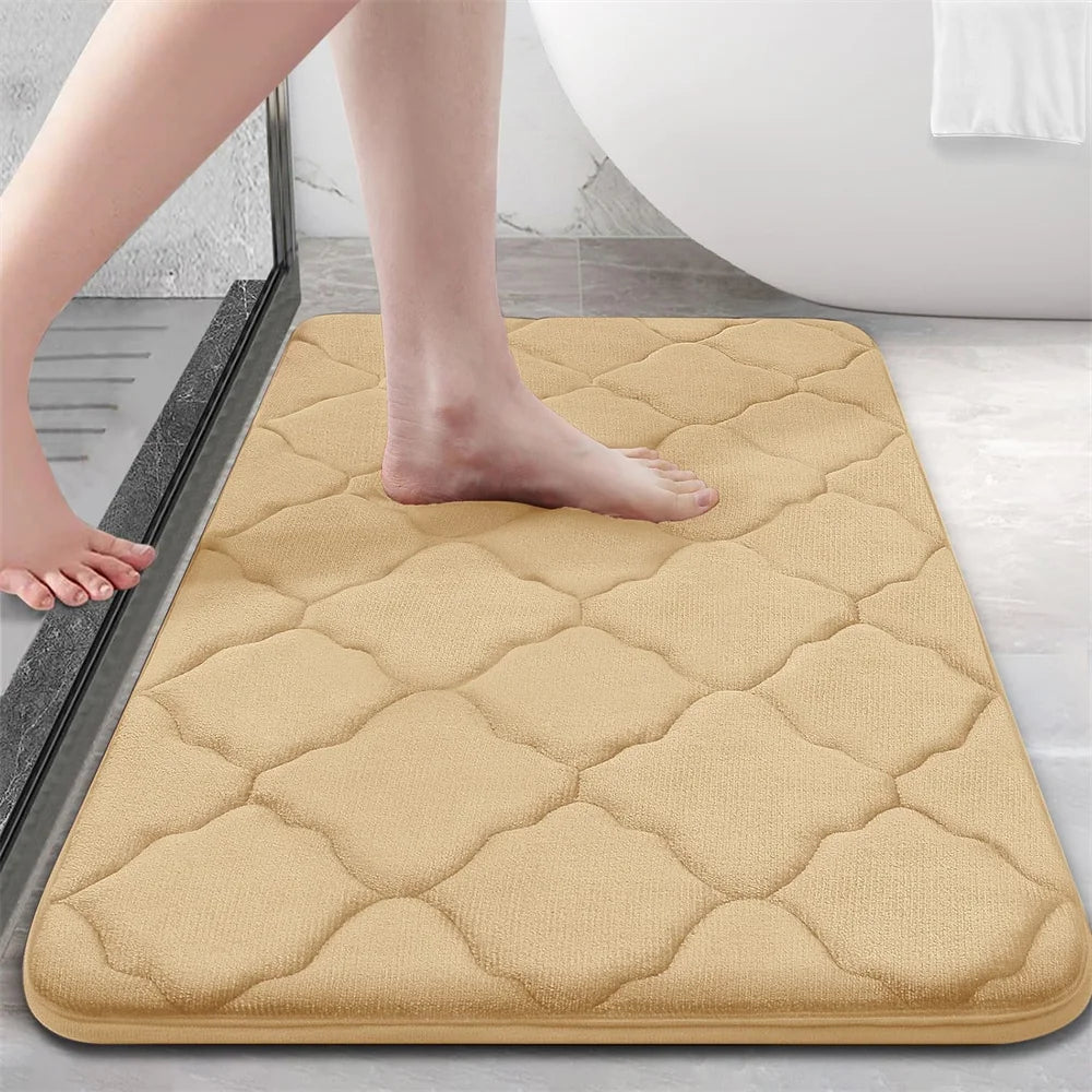 Memory Foam Bath Mat with Antislip Bottom and High Absorbency