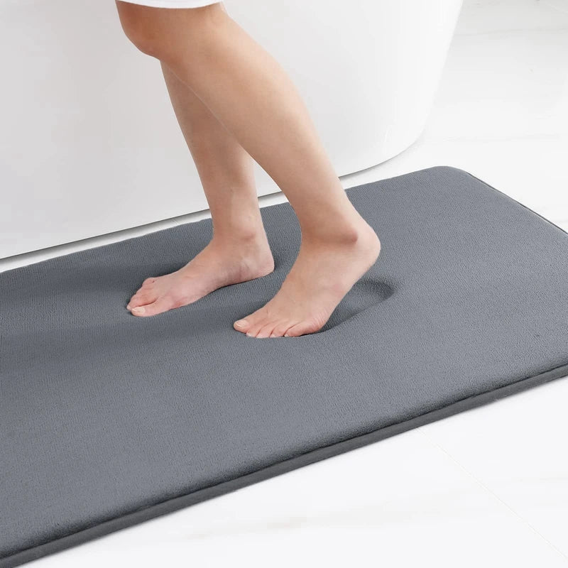Memory Foam Bath Mat with Antislip Bottom and High Absorbency