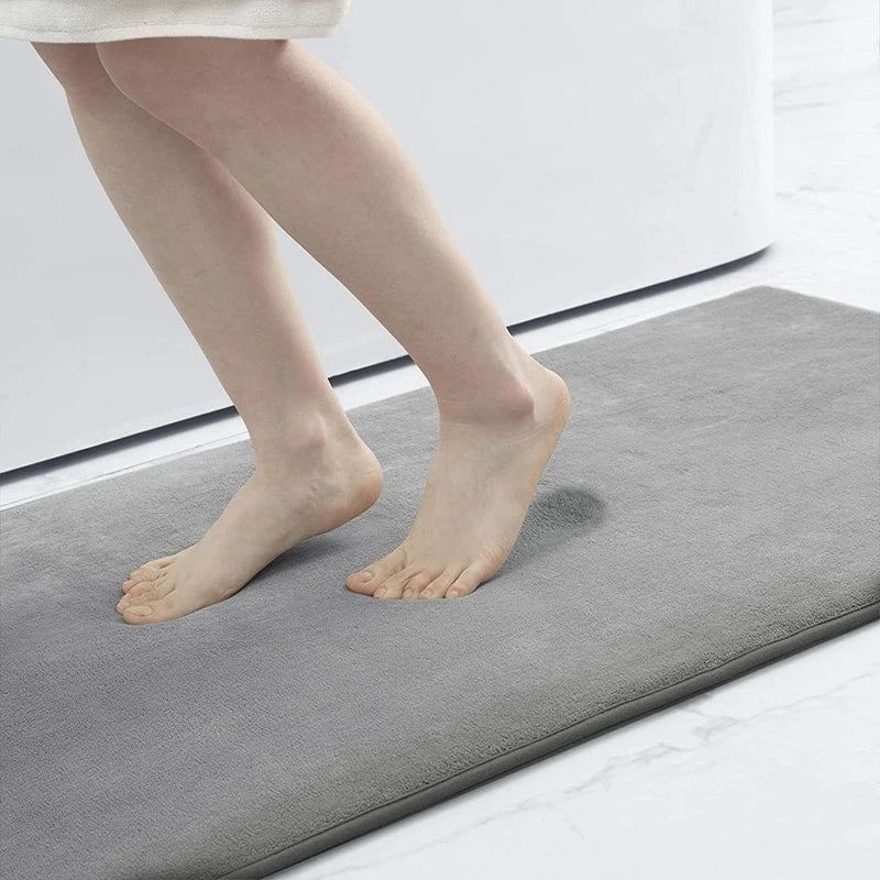Memory Foam Bath Mat with Antislip Bottom and High Absorbency