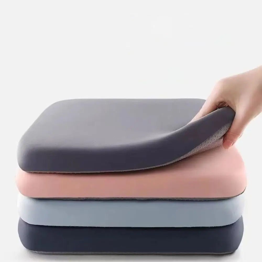 Memory Foam Seat Cushion with Non-Slip Base and Removable Cover