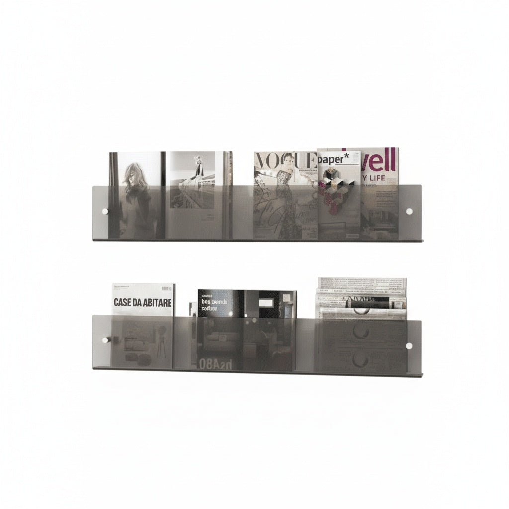 Minimalist Acrylic Wall Shelf for Magazines and Books