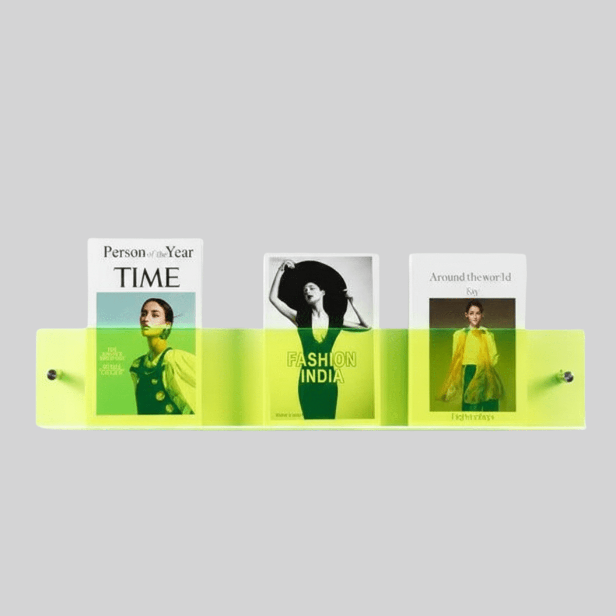 Minimalist Acrylic Wall Shelf for Magazines and Books